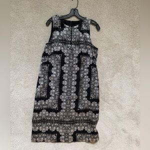 Elegant Black and White Patterned Dress